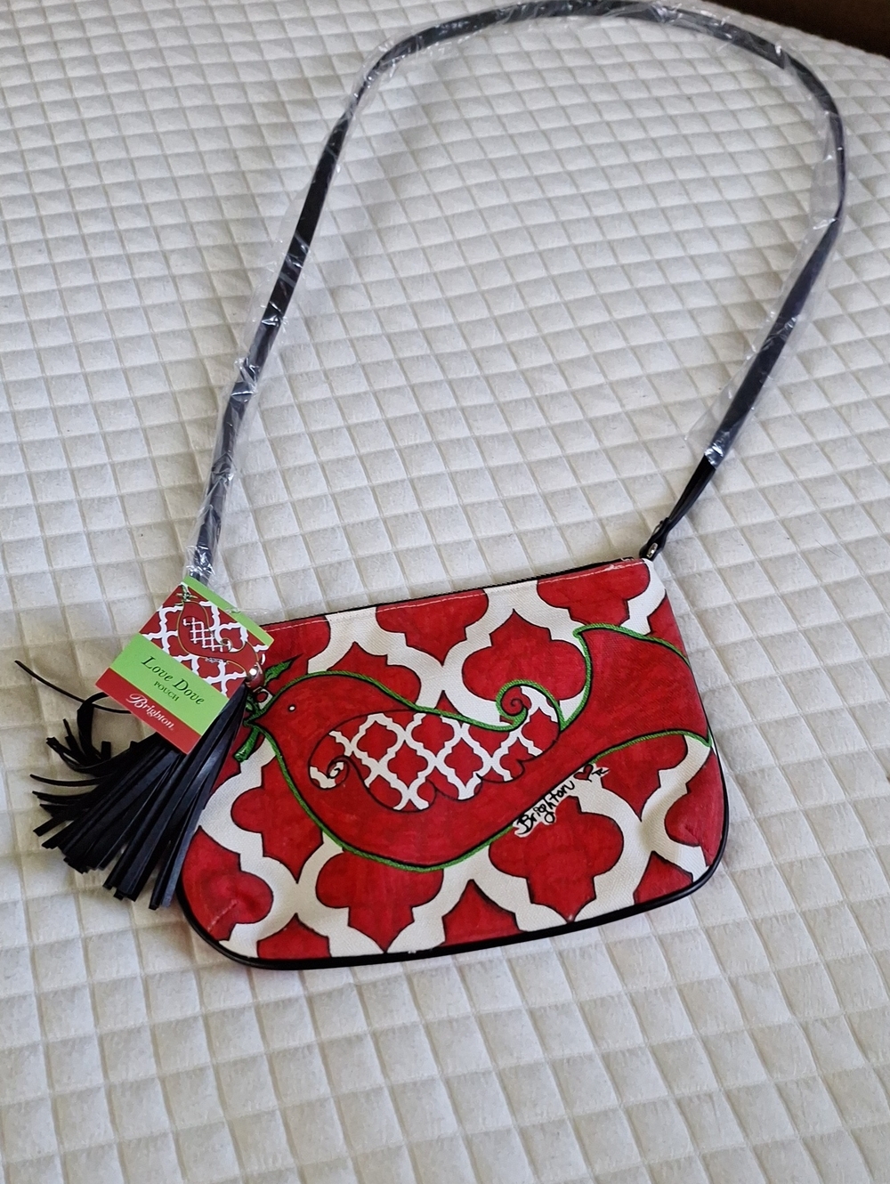 Brighton Love Dove Crossbody Bag with Tassel -